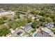 A peaceful aerial view of a lush neighborhood featuring tree coverage and a nearby body of water at 2536 Brookshire Ave, Winter Park, FL 32792