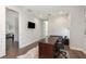 Spacious home office with hardwood floors, natural light and television at 2536 Brookshire Ave, Winter Park, FL 32792