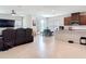 Open floor plan featuring a modern kitchen and living area with abundant natural light at 338 Crestwind Dr, Daytona Beach, FL 32124