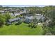 Aerial view of the house and surrounding backyard at 703 Valencia Shores Dr, Winter Garden, FL 34787