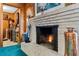 Detailed view of a brick fireplace, featuring vintage decor and rustic charm, adding character to the home at 812 Arlington Blvd, Altamonte Springs, FL 32701