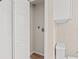 Small laundry closet with bi-fold doors and washer/dryer hookups at 911 N Orange Ave # 447, Orlando, FL 32801