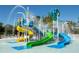 Vibrant splash pad with interactive water features, slides, and playful elements for Gathering fun under the sun at 14501 Grove Resort Ave # 3601, Winter Garden, FL 34787