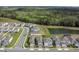 Aerial view of the neighborhood with a large pond and lush greenery at 17398 Saw Palmetto Ave, Clermont, FL 34714
