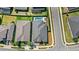 Overhead view of a backyard oasis, showcasing a refreshing swimming pool and patio in a neighborhood at 3347 Hanging Tide St, Winter Garden, FL 34787