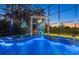 Enclosed pool area featuring custom waterfall feature and slide at 4205 Clarice Ct, Windermere, FL 34786