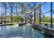 Stunning indoor pool area with a waterfall feature and lush landscaping, perfect for relaxation and recreation at 4205 Clarice Ct, Windermere, FL 34786