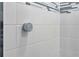 Close-up of the shower with glass tile accent and modern fixtures at 1234 Sand Torch Cir, Davenport, FL 33837