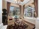 Sunlit sitting area with comfortable chairs and an ottoman, overlooking the screened pool area at 1707 Stetson Ct, Longwood, FL 32779