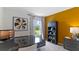 Bright office space with a large desk, modern decor, a big window, and stylish storage at 5219 Ligonberry St, Lakeland, FL 33811
