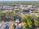 Charming aerial view of the property's location within a vibrant city with mature trees at 100 N Main St, Winter Garden, FL 34787
