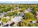 Aerial view of a house with a pool and lush surroundings with a green pin at 1367 Saddleridge Dr, Orlando, FL 32835