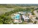 Overhead view showcases the community pool and surrounding recreational facilities at 159 Captiva Dr, Davenport, FL 33896