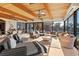 Bright living area and dining area with views of the lake through large windows at 2844 Marquesas Ct, Windermere, FL 34786