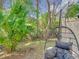Cozy backyard with a swinging chair, lush palms, and a welcoming atmosphere for relaxation and outdoor enjoyment at 4952 Matteo Trl, Orlando, FL 32839