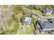 Aerial shot of a pool and clubhouse surrounded by trees and landscaping at 5412 Caramella Dr, Orlando, FL 32829