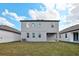 Back exterior view of the house, featuring a covered patio at 5719 Cattle Ranch Dr, St Cloud, FL 34771