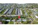An aerial view showing the neighborhood surrounding a single-Gathering home marked with a pin at 714 Kankakee Ln, Orlando, FL 32807