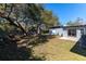 Backyard with an open lawn and mature trees at 714 Kankakee Ln, Orlando, FL 32807