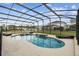 A private pool and spa are surrounded by a screen enclosure and lush landscaping at 3881 Sonoma Blvd, Kissimmee, FL 34741