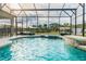 Sparkling pool with spa and screened enclosure, perfect for relaxing and enjoying the outdoors at 3881 Sonoma Blvd, Kissimmee, FL 34741
