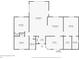 Detailed floor plan showcasing the layout of the bedrooms, living room, kitchen, and bathrooms at 37149 Sandy Ln, Grand Island, FL 32735