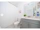 Functional bathroom with a single sink vanity, toilet, and shower-tub combination at 4338 Rhyme St, Kissimmee, FL 34746