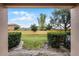 View of the backyard showing the lush landscaping and privacy fence at 604 Fortanini Cir, Ocoee, FL 34761