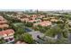 Aerial view of a townhome community, showcasing the layout and proximity to local attractions at 6881 Piazza St, Orlando, FL 32819
