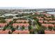 Aerial view of the townhome complex, highlighting the community layout and nearby amenities at 6881 Piazza St, Orlando, FL 32819