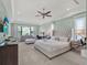 Expansive main bedroom retreat boasts a sitting area, ensuite bath, and custom finishes at 1281 Grand Traverse Pkwy, Reunion, FL 34747