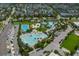 Aerial view of a modern resort style community pool area at 13759 Mommsen Ave, Orlando, FL 32827