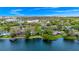 Breathtaking aerial view of home nestled by the lake, surrounded by mature trees, showcasing serene waterfront living at 1532 Lake Shore Dr, Orlando, FL 32803