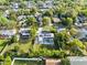 Aerial view showcases this property's ideal neighborhood location, green surroundings and well-kept yard at 211 E Muriel St, Orlando, FL 32806