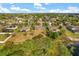 Aerial view showcases this desirable neighborhood and the home's large lot backing up to a pond at 4822 Lake Milly Dr, Orlando, FL 32839