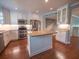 Modern kitchen featuring white cabinetry, stainless steel appliances, and a center island at 620 E Church St, Orlando, FL 32801