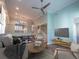 Cozy living room featuring modern decor, hardwood floors, and a staircase at 620 E Church St, Orlando, FL 32801