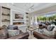 Stylish living room features a modern fireplace, large screen TV, and comfortable seating for relaxation at 1312 Vassar St, Orlando, FL 32804