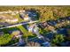 Aerial view of a neighborhood featuring lush green lawns and mature trees surrounding well-maintained homes at 181 Zachary Wade St, Winter Garden, FL 34787