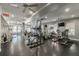 Spacious gym with various exercise machines, ceiling fans, and well-lit with natural light from the surrounding windows at 202 E South St # 5046, Orlando, FL 32801