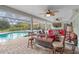 Screened in patio with pool and outdoor kitchen at 2931 Sunbittern Ct, Windermere, FL 34786