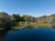 Picturesque view of the property's lake frontage, showcasing the calm water and lush vegetation along the shoreline at 372 Carpenter Ave, Osteen, FL 32764