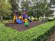 Community playground with colorful climbing structures and soft landing surfaces at 5342 Rabbit Ridge Trl, Orlando, FL 32818