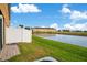 Backyard view of pond at 3466 Allegra Cir, St Cloud, FL 34772