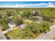 This is an aerial view of the property within its neighborhood at 505 E Plymouth Ave, Deland, FL 32724