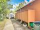 A shed and an outdoor shower are in the backyard at 505 E Plymouth Ave, Deland, FL 32724