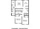 Second floor floorplan featuring the primary suite, two bedrooms and a flex space at 6457 Horseshoe Lane Way, St Cloud, FL 34773