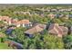 Aerial view showcasing a home in a lush neighborhood with mature trees and landscaping at 11754 Barletta Dr, Orlando, FL 32827