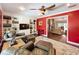 Living room featuring nice built-ins, hardwood floors and lots of space at 3431 Dawn Ct, Lake Mary, FL 32746