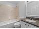 Well-maintained bathroom with tiled shower/tub and vanity at 1380 Normandy Heights Cir, Winter Haven, FL 33880